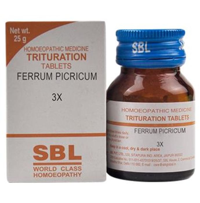 SBL Ferrum Picricum Trituration Tablet 3X