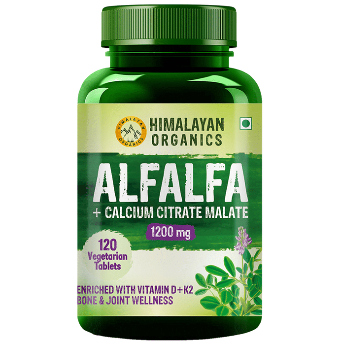Himalayan Organics Alfalfa+Calcium Citrate Malate Vegetarian Tablet