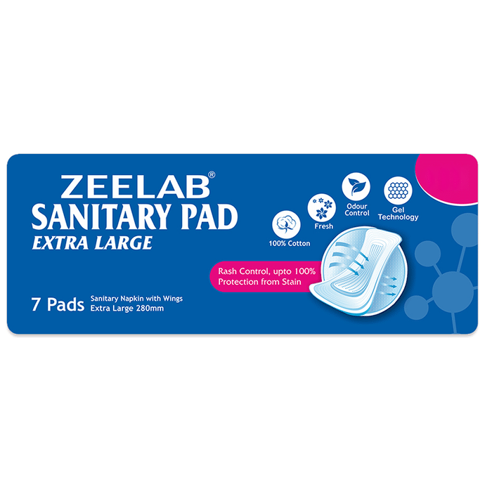 Zeelab Sanitary Pad With Wings XL