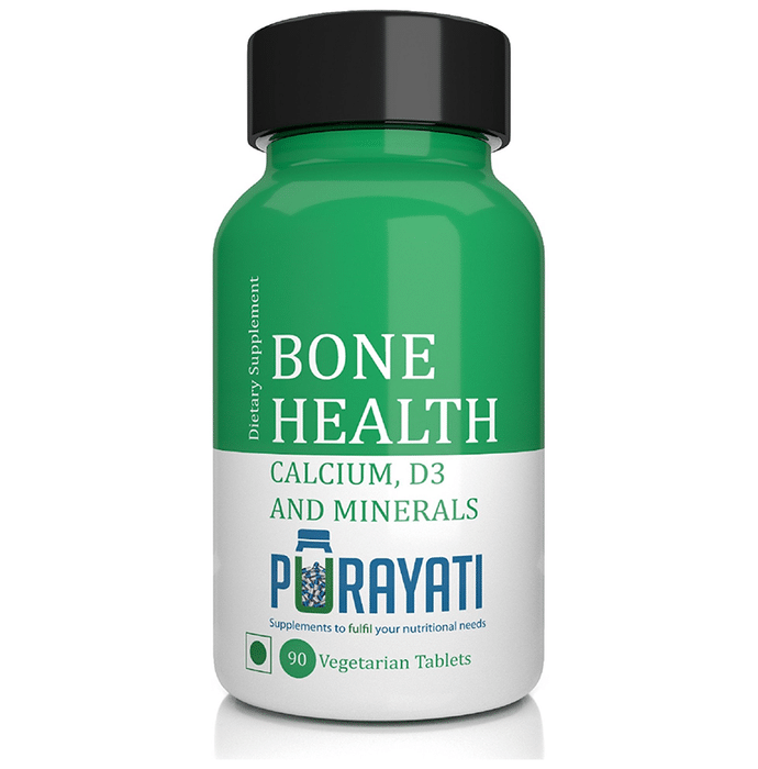 Purayati Bone Health Calcium D3 and Minerals Vegetarian Tablet