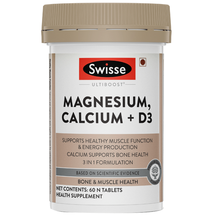 Swisse Ultiboost Magnesium, Calcium+D3 Tablet