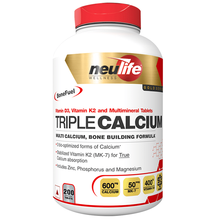 Neulife Triple Calcium Vitamin D3, Vitamin K2 & Multimineral Tablet