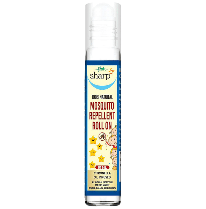 FLOH Sharp 100% Natural Mosquito Repellent Roll On (10ml Each) Citronella Oil Infused