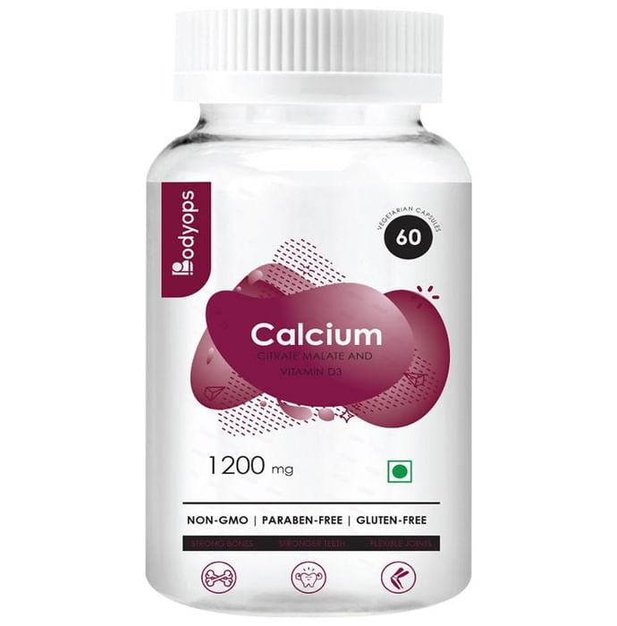 Bodyops Calcium Citrate Malate And Vitamin D3 1200mg Vegetarian Capsule
