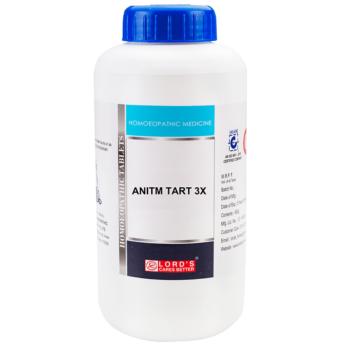 Lord's Antim Tart Trituration Tablet 3X