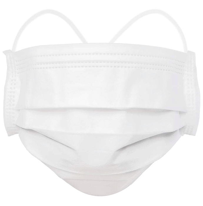 Lioncrown 3 Ply Disposable Face Mask with Nosepin White
