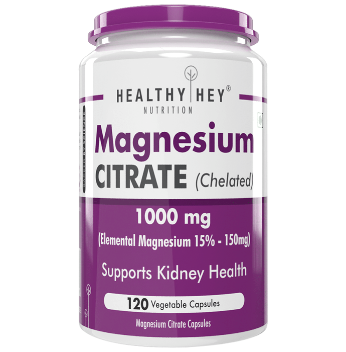 HealthyHey Magnesium Citrate 500mg Vegetable Capsule