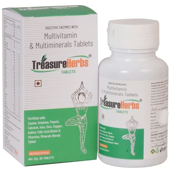 TreasureHerbs Digestive Enzymes with Multivitamin & Multiminerals Tablet