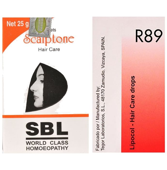 Combo Pack of Dr. Reckeweg R89 Hair Care Drop 30ml & SBL Scalptone Tablet 25gm