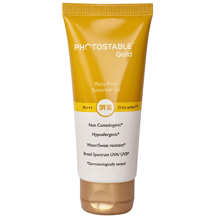 Photostable Gold Sunscreen Gel Spf 55