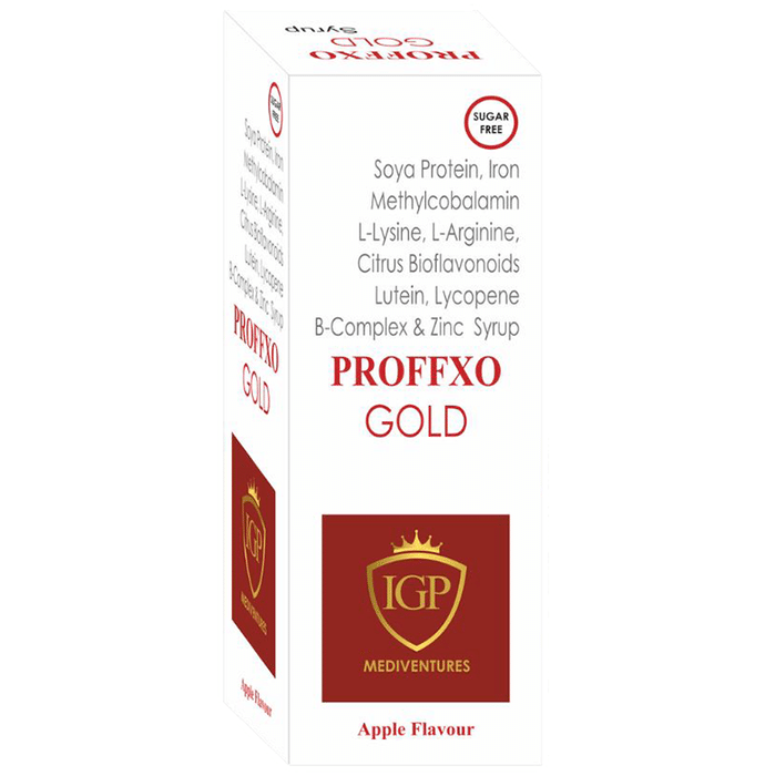 Proffxo Gold Syrup Apple Flavour Sugar Free