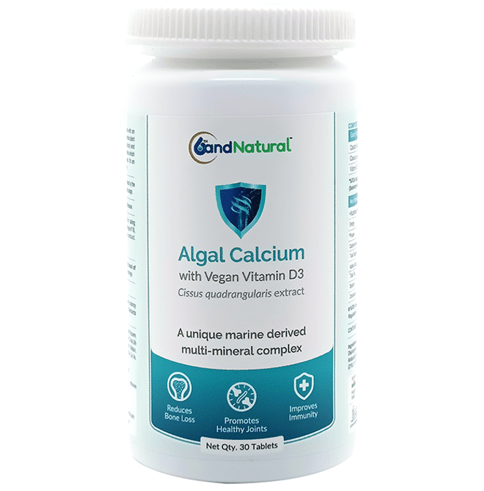 6thandNatural Algal Calcium with Vegan Vitamin D3 Tablet
