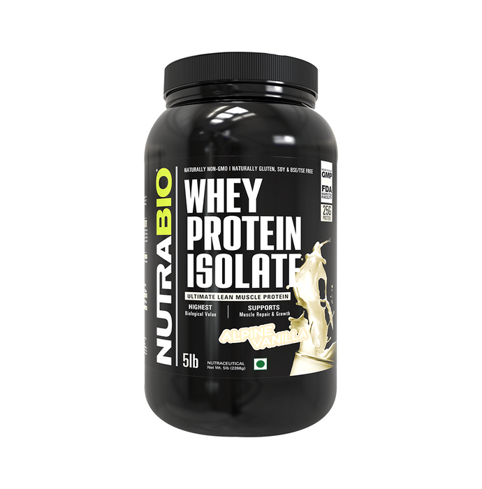 Nutra Bio Whey Protien Isolate Powder Alpine Vanilla