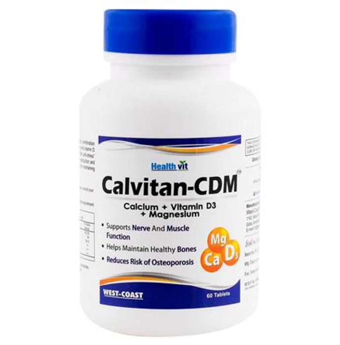 HealthVit Calvitan-CDM Calcium+VitaminD3+Magnesium Tablet