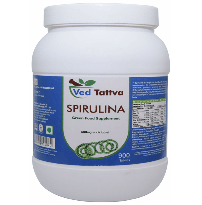 Ved Tattva Spirulina Green Food Supplement Tablet