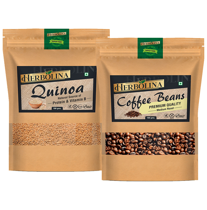 Herbolina Combo Pack of Quinoa & Coffee Beans (100gm Each)