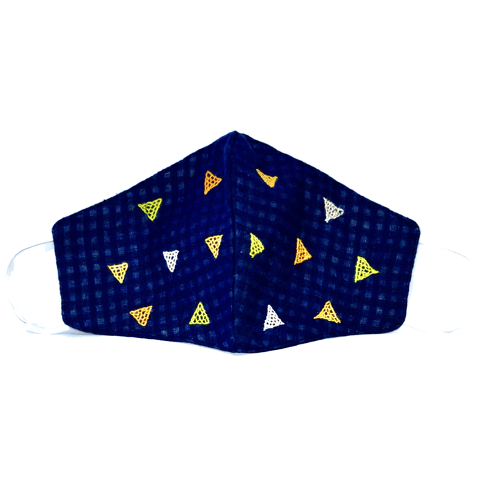 Enorgen Designer 100% Cotton Washable Reusable Protective Face Mask Printed Blue