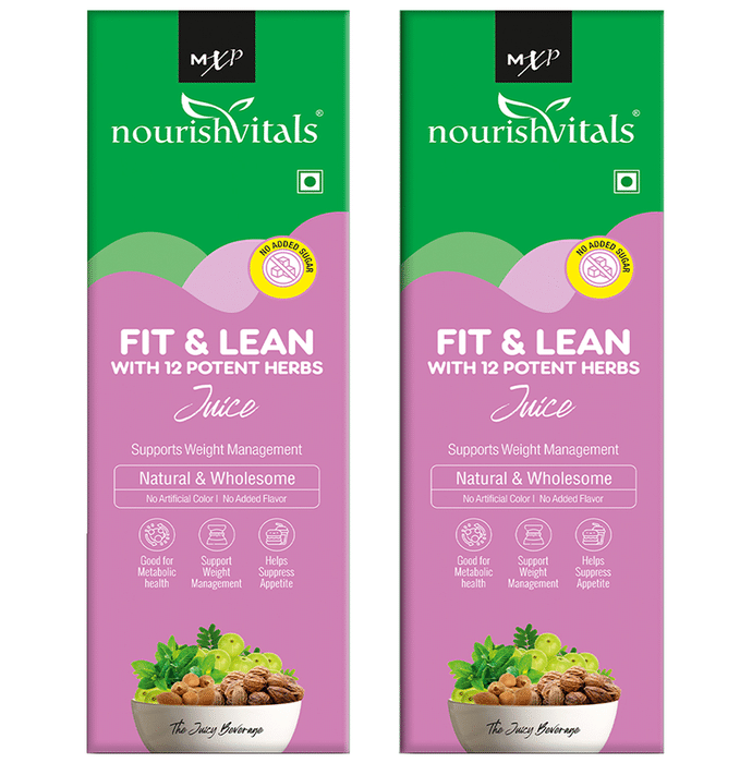 NourishVitals Fit & Lean With 12 Potent Herbs Juice (500ml Each)