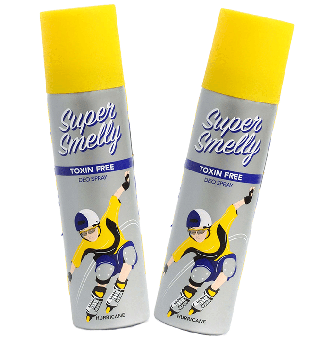 Super Smelly Toxin Free Deo Spray (150ml Each) Hurricane