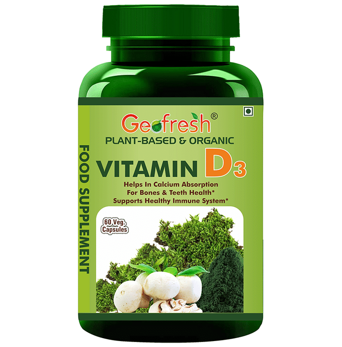 Geofresh Natural Plant Based & Organic Vitamin D3 Veg Capsule