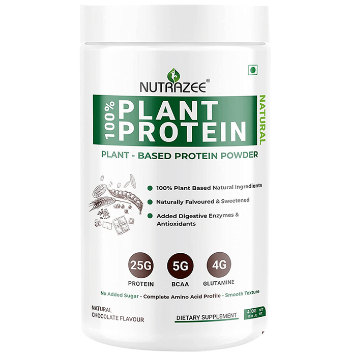 Nutrazee Natural 100% Plant-Based Protein Powder Natural Chocolate