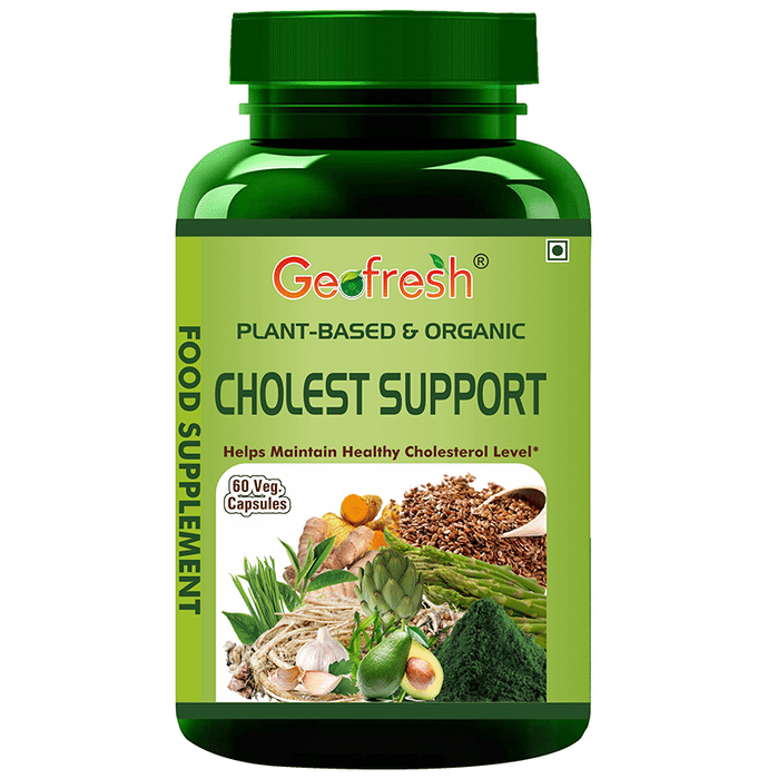 Geofresh Natural Geofresh Plant Based & Organic Cholest Support Veg Capsule