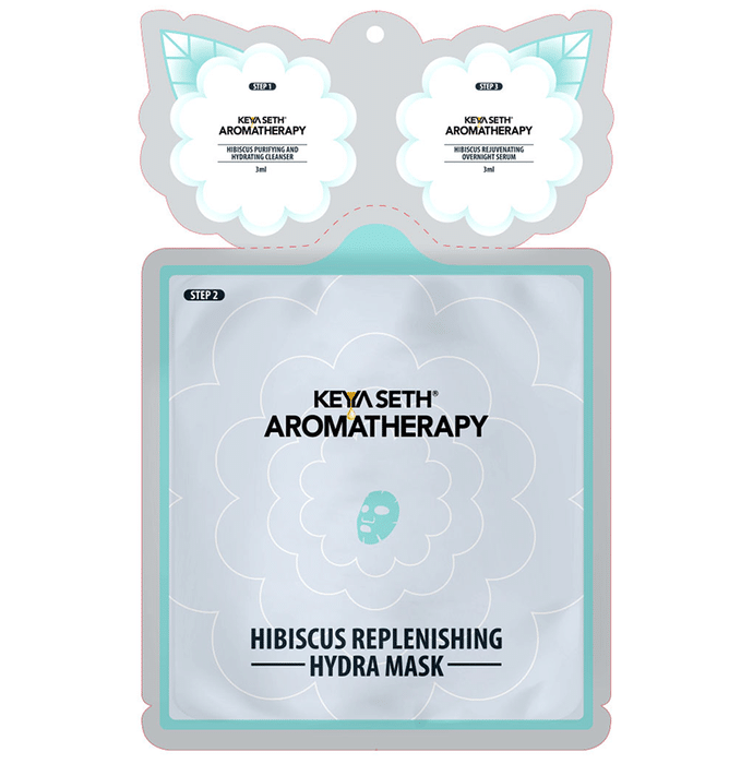 Keya Seth Aromatherapy Hibiscus Replenishing Hydra 3 in 1 Facial Sheet Mask