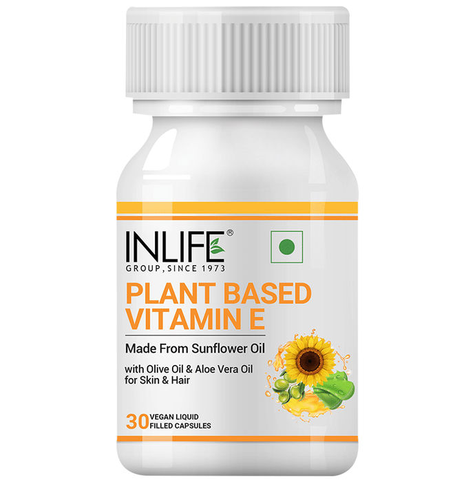 Inlife Plant Based Vitamin E Vegan Liquid Filled Capsule