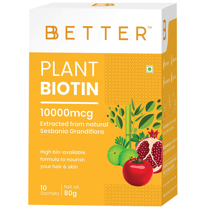 BBetter Plant Biotin 10000mcg Sachet (8gm Each)