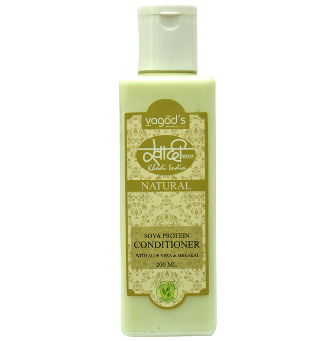 Vagad's Khadi India Ayurvedic Soya Protein Conditioner with Aloevera & Shikakai