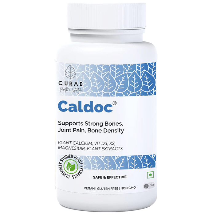 Curae Health & Lifestyle Caldoc Plant Calcium Vitamin D3 Tablet