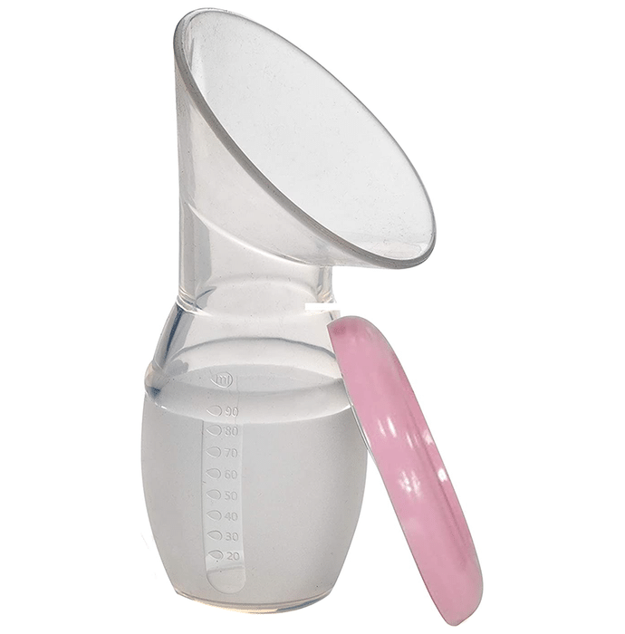 LuvLap Silicone Manual Breast Milk Saver Pump White