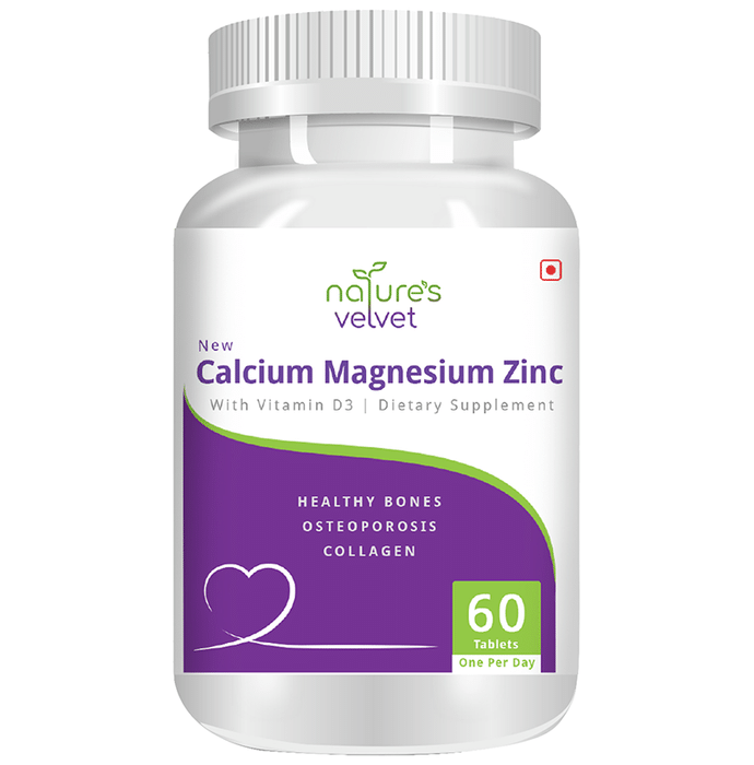 Nature's Velvet New Calcium, Magnesium, Zinc with Vitamin D3 Tablet