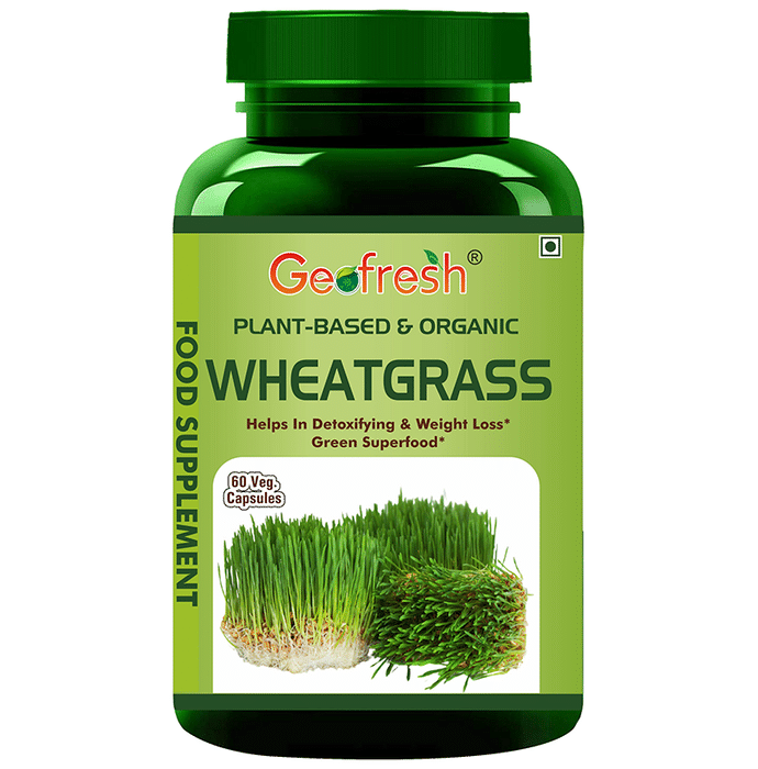 Geofresh Natural Plant Based & Organic Wheatgrass Veg Capsule