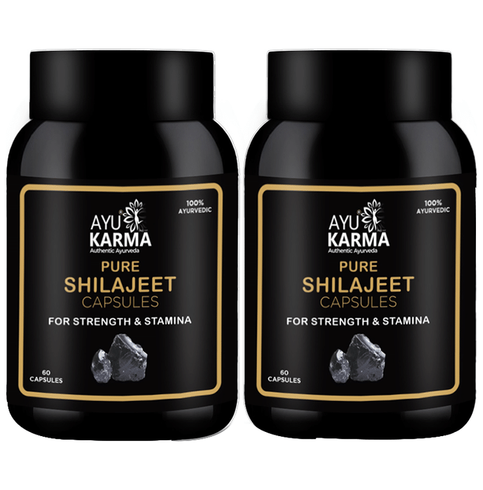 Ayukarma Pure Shilajit Capsule (60 Each)