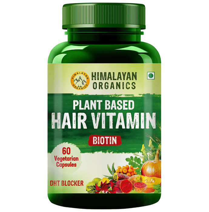 Himalayan Organics Plant Based Hair Vitamin Biotin Vegetarian Capsule