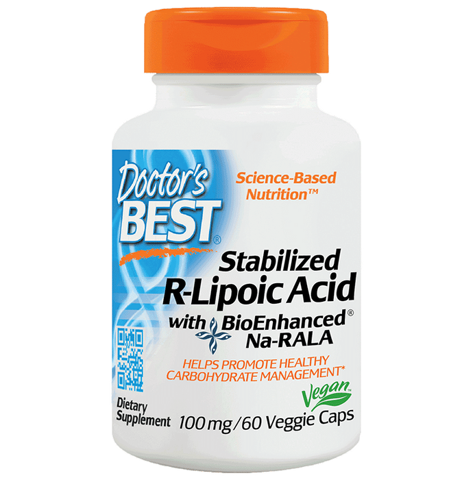 Doctor's Best Stabilized R-Lipoic Acid 100mg Veggie Capsule