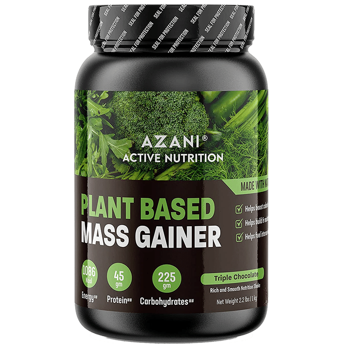Azani Active Nutrition Plant Based Mass Gainer Triple Chocolate