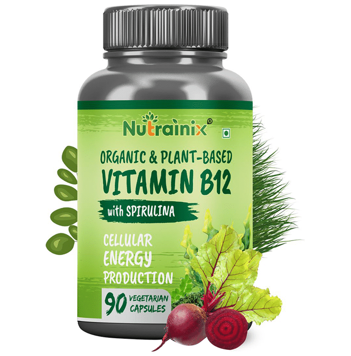 Nutrainix Organic & Plant-Based Vitamin B12 Vegetarian Capsule