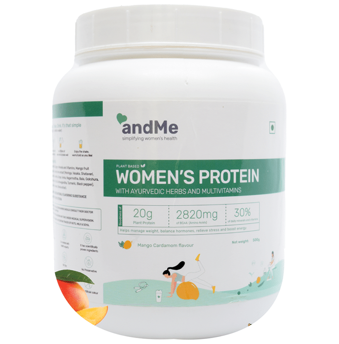 Andme Plant Based Women's Protein Powder Mango Cardamom