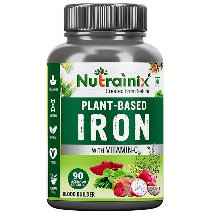 Nutrainix Organic & Plant-Based Iron with Vitamin C Vegetarian Capsule