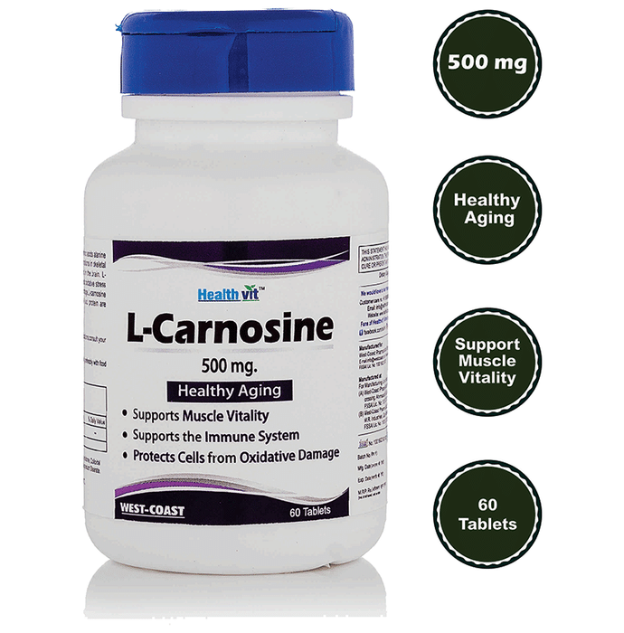HealthVit L-Carnosine 500mg Tablet