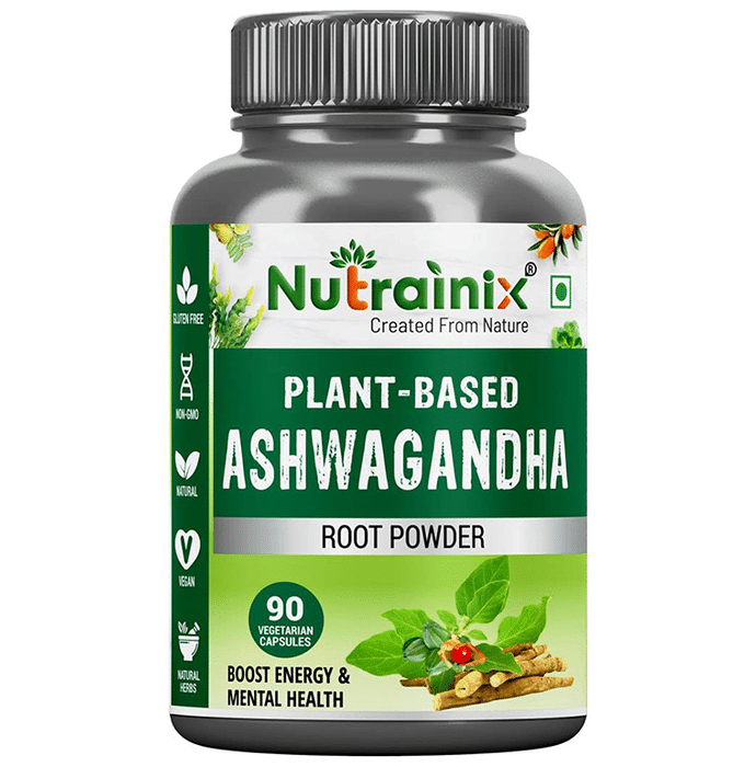 Nutrainix Organic & Plant-Based Ashwagandha Root Powder Vegetarian Capsule