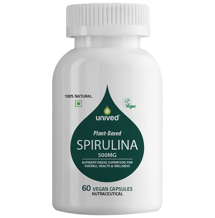 Unived Plant-Based Spirulina 500mg Vegan Capsule