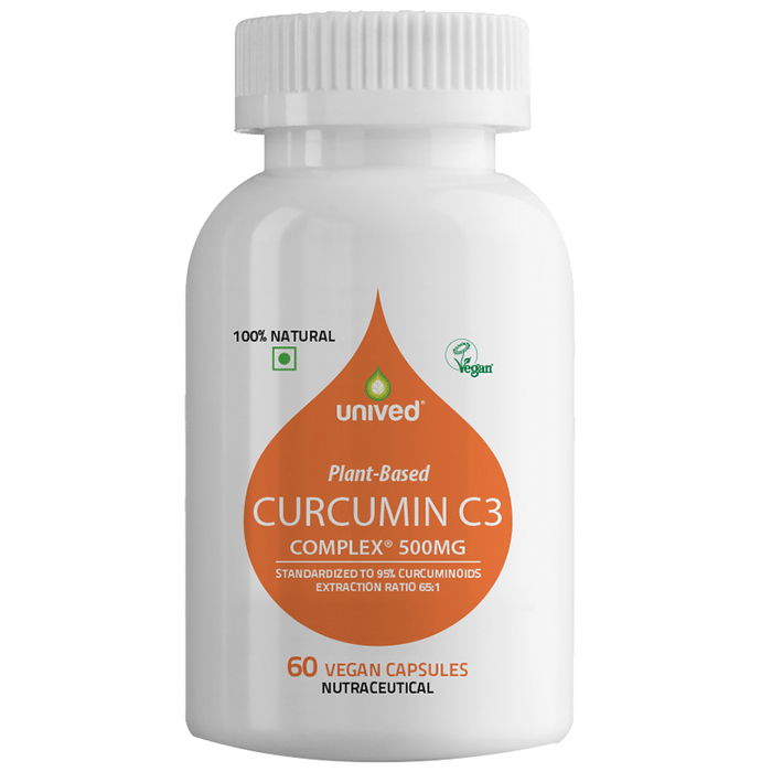Unived Plant-Based Curcumin C3 Complex 500mg Vegan Capsule
