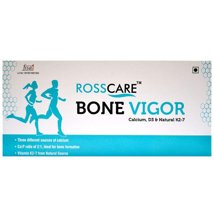 Rosscare Bone Vigor Calcium, D3 & Natural K2 7 Tablet