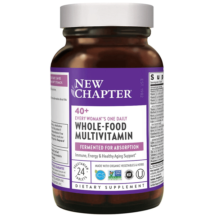 New Chapter 40+ Whole -Food multivitamin Vegetarian Tablet