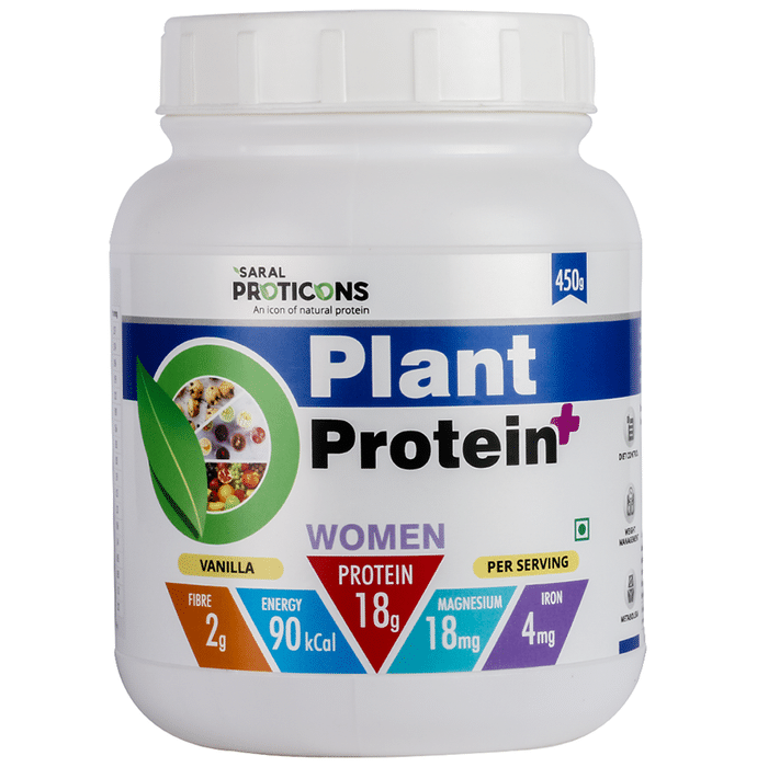Saral Proticons Plant Protein+ Powder Vanilla