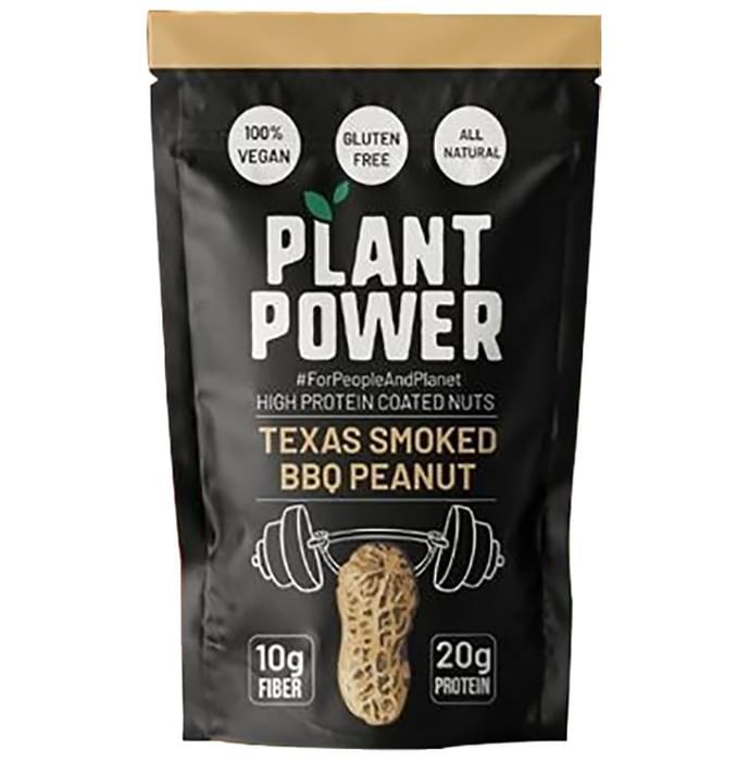 Plant Power High Protein Coated Nuts Texas Smoked BBQ Peanut