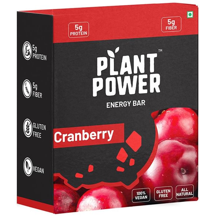 Plant Power Cranberry Energy Bar (40gm Each)